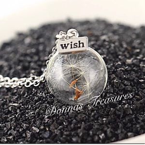 💐Real Dandelion Wish Necklace in Glass